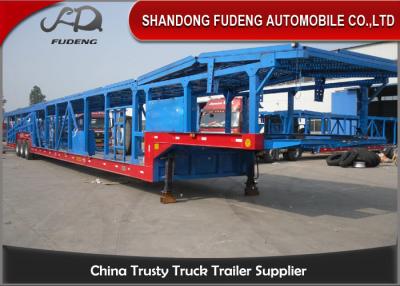China Open Type Tri - Axle Car Carrier Trailer Steel Material Mechanical Suspension for sale