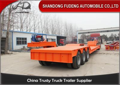 China Front Loading Lowboy Detachable Gooseneck Trailer 80 -100 Tons Carry Heavy Equipment for sale
