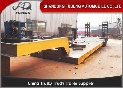 China Hydraulic 2 / 3 / 4 Axles Detachable Gooseneck Trailer 50-100 Tons Payload for sale