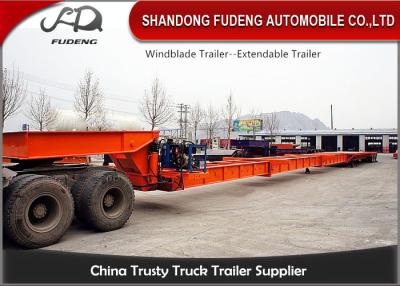 China 28 M - 56 M Windmill Blade Extendable Lowboy Trailer For Long Vehicle Transportation for sale