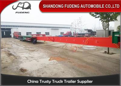 China Fudeng Customized Extendable Low Bed Trailer Long Construction Machine Transport for sale