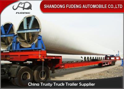 China Steel Extendable Lowboy Trailer For 18 / 46 / 56 Meters Windmill Turbine Blade for sale