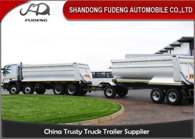 China Farming Draw Bar Trailer With Turntable 20 - 50 Tons Loading Capacity for sale