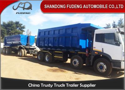 China Reboque da barra da tração do caminhão basculante para bens agrícolas, despejando reboques com barra de reboque à venda