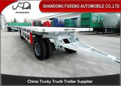 China Farm Goods Transport Semi Flatbed Trailers With Towing Drawbar Carbon Steel Material for sale