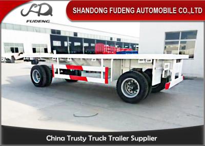 China 30 - 50 TonTowing Draw Bar Trailer Flat Bed / Chassis Shape Fuwa / BPW Axle for sale