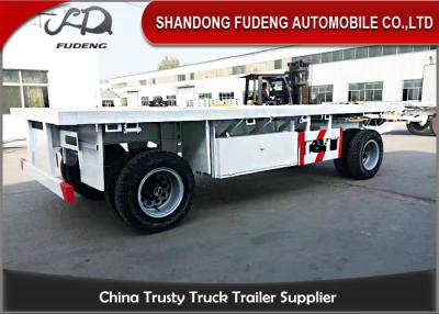 China 2 Axles Drawbar Trailer Custom Side Wall With Turntable Mechanical / Air Suspension for sale