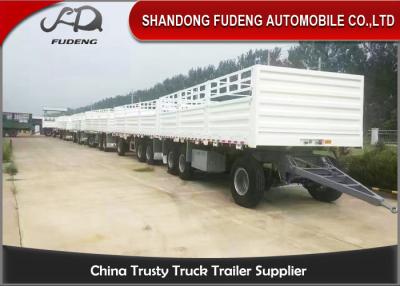 China 30000 - 50000kg Side Panel Draw Bar Trailer Mechanical / Air Suspension for sale