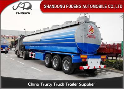China Crude Oil Tank Semi Trailer Fuel / petroleum 50000 liters Steel Petro Tanker Semi Trailer for sale