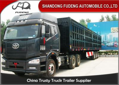China 3 Axles 50 Cbm Tipper Side Dump Semi Trailer With Hydraulic Cyclinder for sale