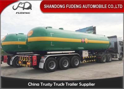 China Fudeng 3 Axles Max 25Tons / 60m3 / 60000Liters Lpg Propane Tanker  , LPG Transport Trailer for sale