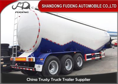中国 移動式横のセメントのフライ アッシュのサイロのトレーラー80トンの半バルク セメントのタンカーのトレーラーの 販売のため