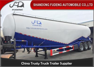 China High Capacity 3 Axle Bulk Cement Trailer , Tanker Truck Trailer Double Cabins for sale