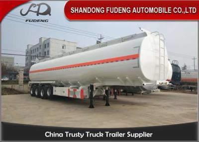 China White Color CE Certified Oil Fuel Tanker Semi Trailer With Long Term Use for sale