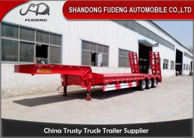 China 3/4 Axles Transport Low Bed Semi Trailer Heavy Duty Equipment 60 Tons for sale