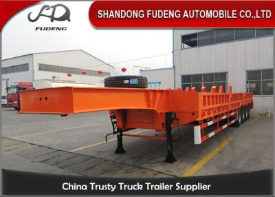 China 70Tons Low Bed Semi-Trailer Transport Excavator With Mechanical Ramps For Sale for sale