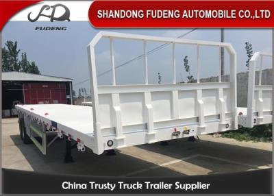 China Capacity 30 Tons 20 Ft Q345B Steel Flatbed Equipment Trailers for sale