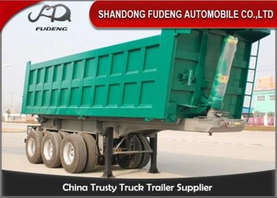 China Mechanical Suspension 3 Axles 25 Cubic Meters Dump Trailer for sale