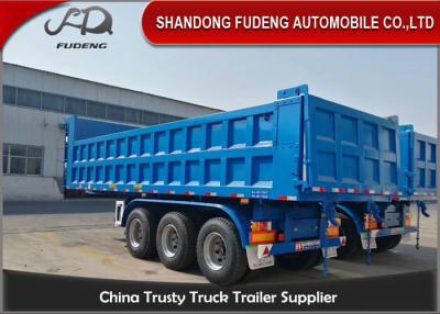 China 20 Cubic Meters 50 Ton 3 Axles Gravel Tractor Dump Trailer for sale