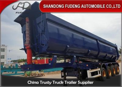 China 4 Axles 45 Cubic Meters Stone Sand Dump Trailer for sale