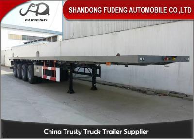 China Mechanical Steel 4 Axle 40 Foot Flatbed Container Trailer for sale