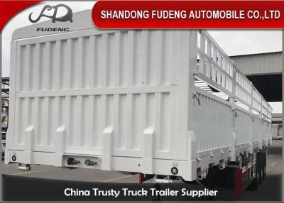 China Cerca de aço Cargo Trailer de 3 eixos da suspensão semi mecânica à venda