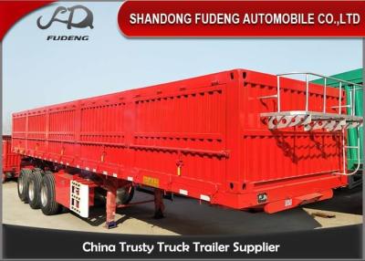 China Mechanical Steel 60T 3 Axle 40Ft Side Wall Semi Trailer for sale