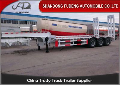 China Q345B 3 Axles Mechanical Ladder 70T Low Bed Semi Trailer for sale