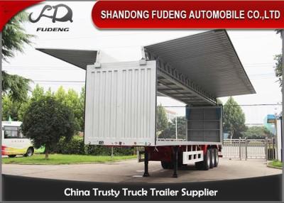 China Mechanical Side Wall 3 Axles 60T 40Ft Cargo Box Trailer for sale