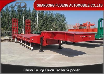 China Achse des Stahl-3 80 Tonnen Gooseneck-niedrige Bett-halb Anhänger- zu verkaufen