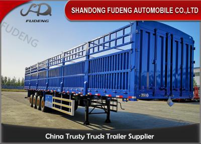 China Livestock Transport 50T Dropside Cargo Semi Trailer for sale