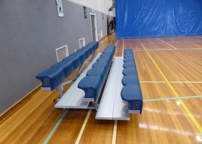 China Aluminum Movable Grandstands , Aluminum Bleacher Seats With Rubber Foot Pads for sale