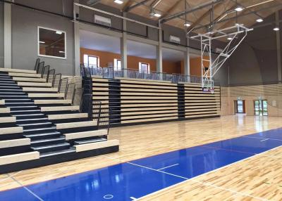 China Basketball Court Retractable Grandstands , Row Letter Retractable Platform System for sale