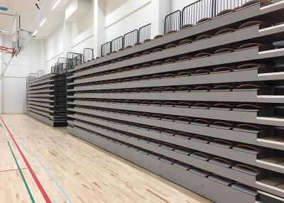 China Easily Operated Telescopic Stadium Seating Systems Durable With HDPE Gray Seats for sale