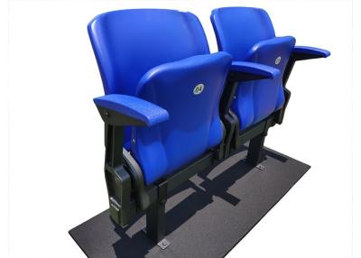 China PLastic Floor Mounted Folding Stadium Chairs With Armrest for sale
