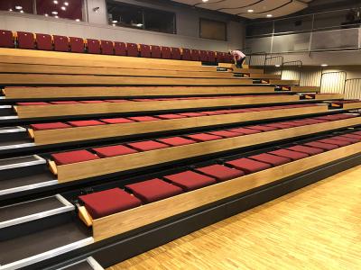 China Auditorium Tiered Folding Retractable Grandstand Seating for sale
