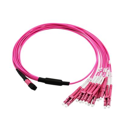 China 12 Core MPO Patch Cord 2.0mm Singlemode 1M Fanout Assembly MPO To LC UPC for sale