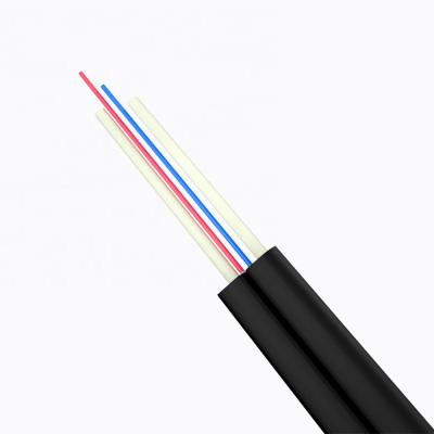 China 1KM 2 Core indoor ftth drop cable GJFXH FRP LSZH 2.0*3.0mm Communication Optical Fiber Cable for sale