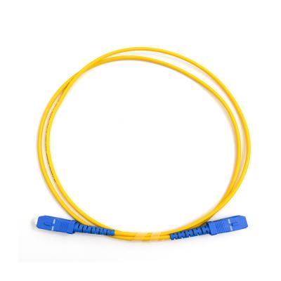 Chine Cordon de raccordement à fibre optique simplex SC à SC monomode 9/125um jaune LSZH 3.0mm à vendre
