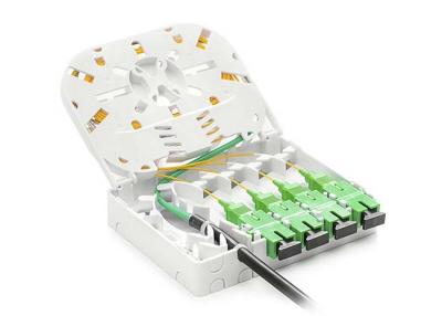 China SC LC 4 Core Fiber Optic Termination Box 3m 5m 10m FTTH Wall Outlet for sale