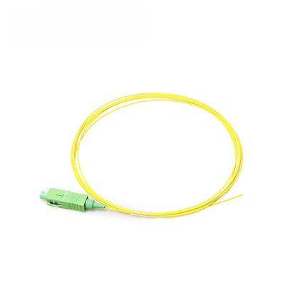 China Simplex 0.9mm Tight Buffer PVC SC PC - SC PC Singlemode G657A1 Pigtail for sale