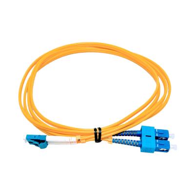 China Lc Upc To Sc Upc Singlemode Duplex LSZH OS1 Fiber Optic Patch Cable for sale