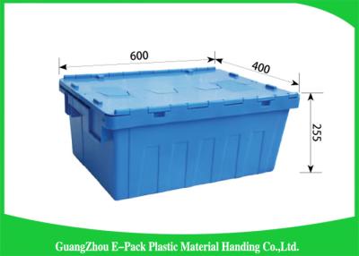 China Storage Containers With Attached Lids 43L , Warehouse Heavy Duty Storage Boxes for sale