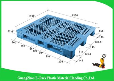 China Euro Type Heavy Duty Plastic Pallets Single Face For Food Industry Warehouse for sale