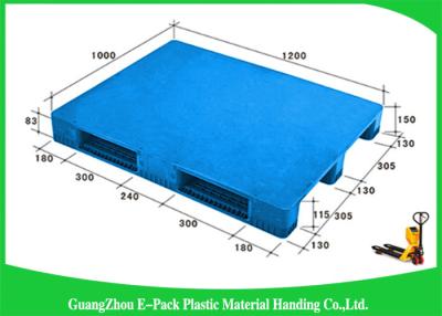 China Standard Size Stackable Plastic Pallets , Double Faced Heavy Duty Pallets High Load for sale