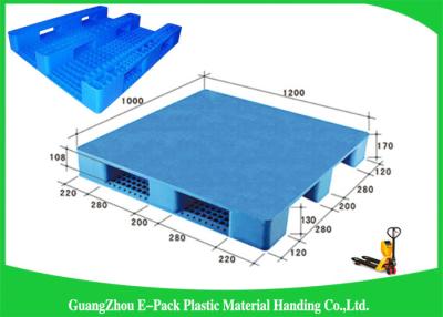 China Warehouse Logistics Heavy Duty Plastic Pallets Double Sides 1200 * 1000 * 170mm for sale