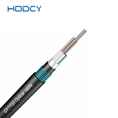 China Underground Outdoor Fiber Optic Cable Direct Burial GYTY53 PE Jacket for sale