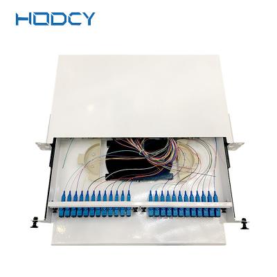 China Wall Mounted Fiber Optic Patch Panel 48 cores SMC For Outdoor Telecom Cabinet for sale