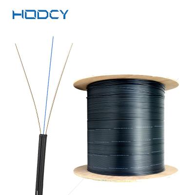 China Cordón de remiendo al aire libre del cable de descenso de FTTH, cable de fribra óptica autosuficiente aéreo en venta
