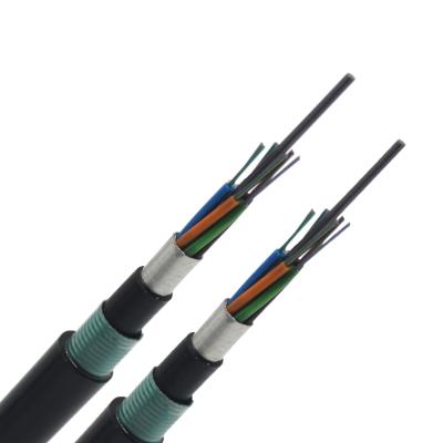 Chine Câble optique blindé de fibre d'enterrement direct de veste de PE, câble à fibres optiques GYTS53 souterrain à vendre